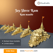 Embrace Sacred Serenity: Ram Mandir Miniature Model - Available in Big